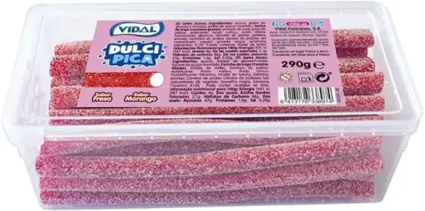 Caja de golosinas Vidal Dulcipica Fresa Caja de golosinas Vidal Dulcipica Fresa