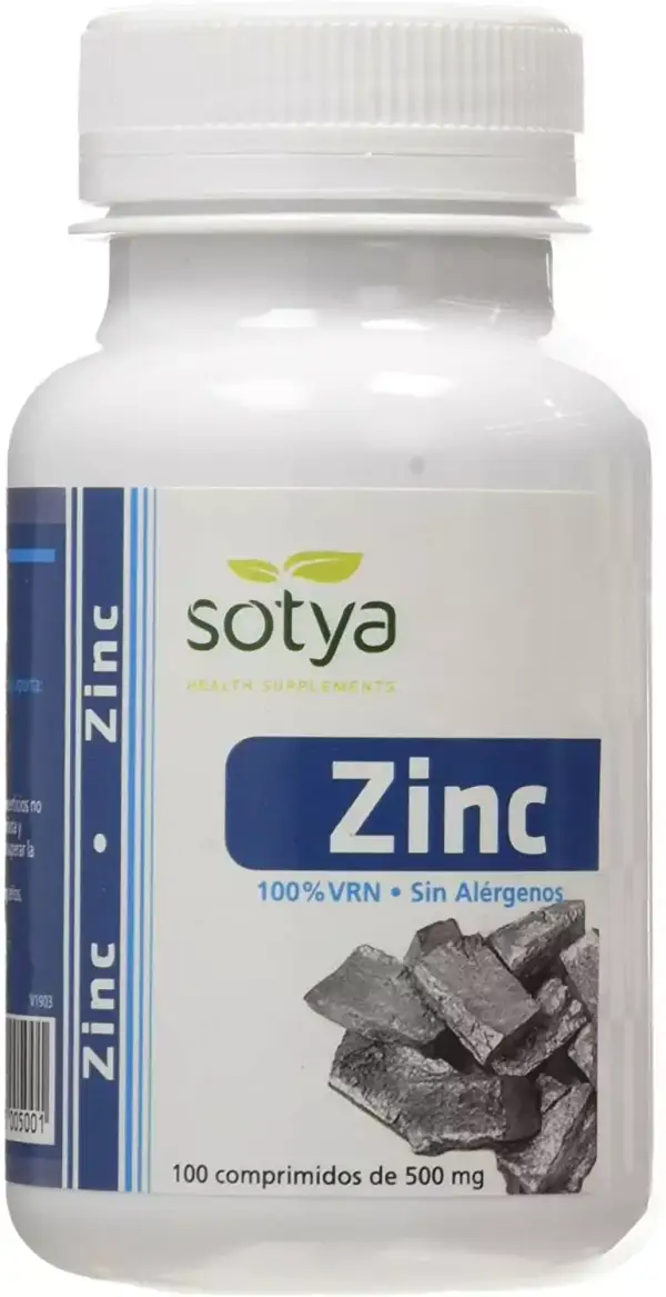 100 Comprimidos Sotya Zinc 500mg 100 Comprimidos Sotya Zinc 500mg