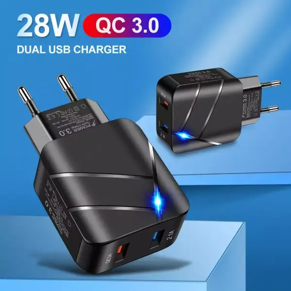Cargador USB de carga 2 puertos Cargador USB de carga 2 puertos
