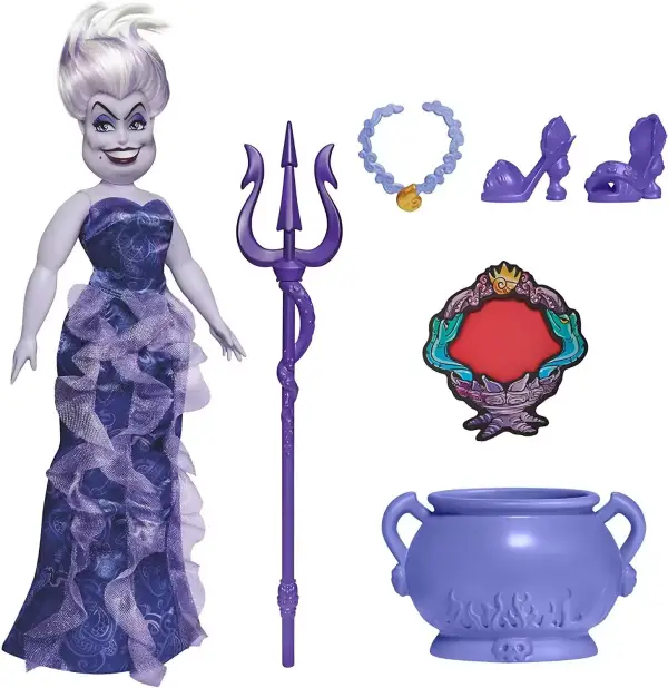 Muñeca de Úrsula Disney Villains con accesorios y ropa removible Muñeca de Úrsula Disney Villains con accesorios y ropa removible