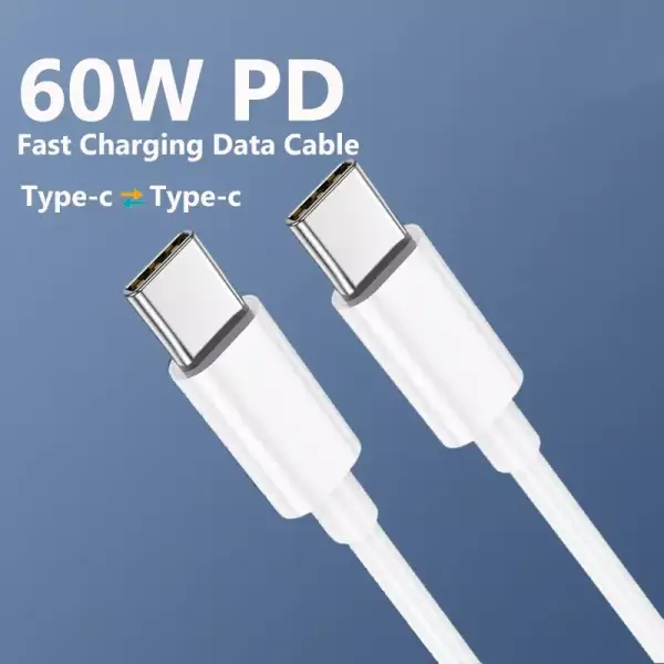 Cable USB C a USB C 1m 60W Cable USB C a USB C 1m 60W