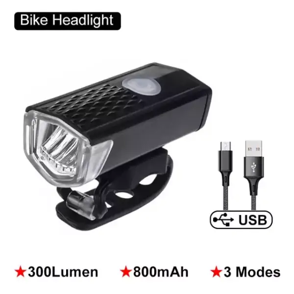 Luz trasera y delantera para bicicleta recargable USB Luz trasera y delantera para bicicleta recargable USB