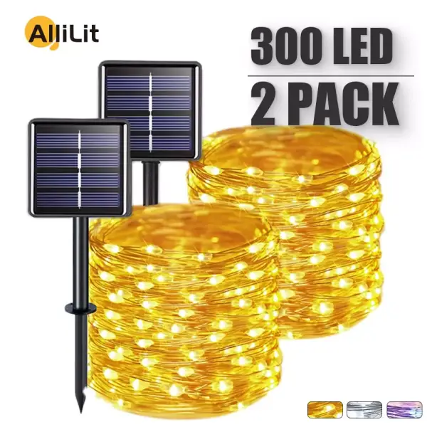 Guirnalda de luces LED solares para exteriores Guirnalda de luces LED solares para exteriores