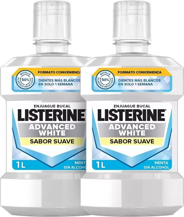 Pack de 2 Listerine Enjuague Bucal Advanced White Pack de 2 Listerine Enjuague Bucal Advanced White