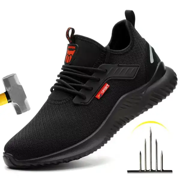Zapatos de Seguridad Ligeros y Transpirables con Punta de Acero Antigolpes Zapatos de Seguridad Ligeros y Transpirables con Punta de Acero Antigolpes