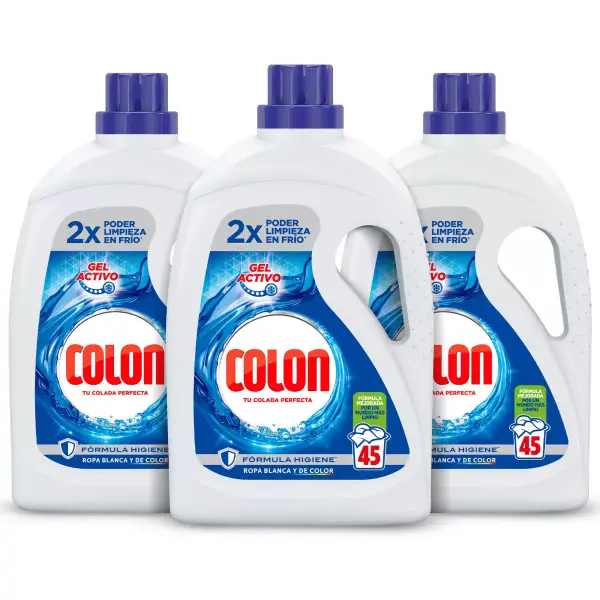 Pack de 3 Detergente Colon Gel Activo de 135 Lavados Pack de 3 Detergente Colon Gel Activo de 135 Lavados