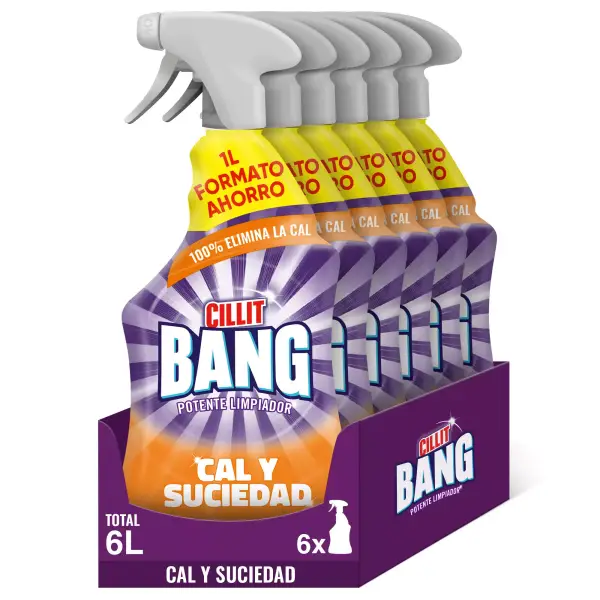 6x750ml Cillit Bang Spray Limpiador Cal y Suciedad 6x750ml Cillit Bang Spray Limpiador Cal y Suciedad