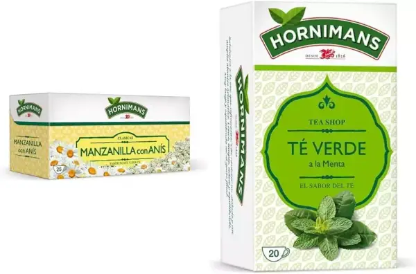 25 x 35g Té Manzanilla con Anís + 20 x 1.5g Té Verde A La Menta 25 x 35g Té Manzanilla con Anís + 20 x 1.5g Té Verde A La Menta