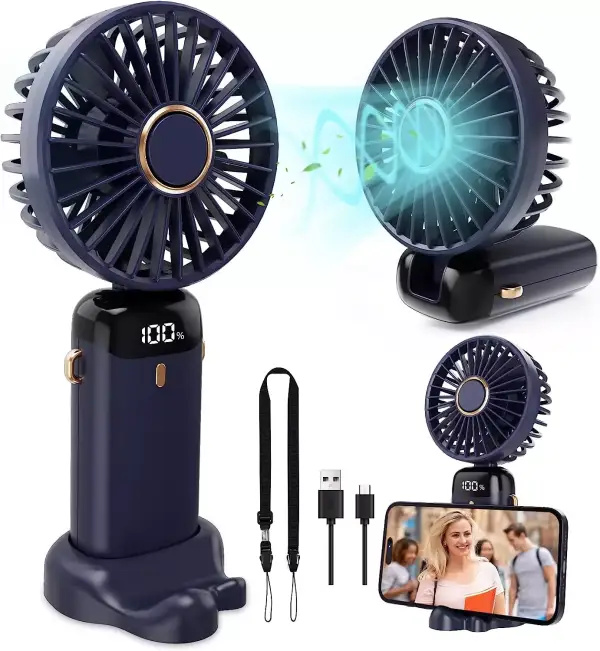Ventilador portátil silencioso con batería recargable Ventilador portátil silencioso con batería recargable