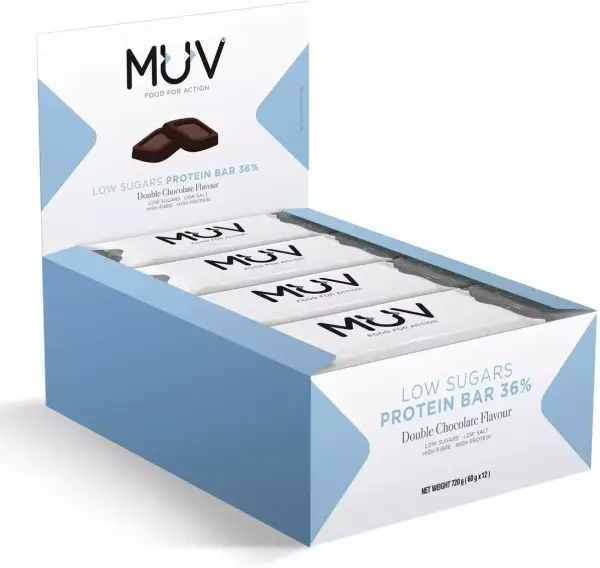MUV - LowSugar Protein Bar Double Chocolate Flavour 12 x 60 g MUV - LowSugar Protein Bar Double Chocolate Flavour 12 x 60 g