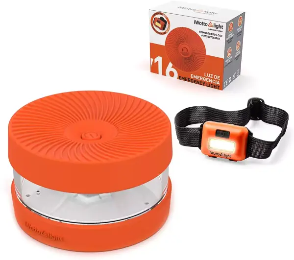 Luz Emergencia Autónoma Coche + Linterna luz Frontal Luz Emergencia Autónoma Coche + Linterna luz Frontal