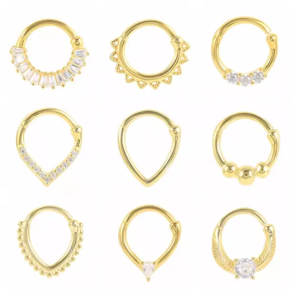 Pendientes de aro de cristal multiples para mujer Pendientes de aro de cristal multiples para mujer