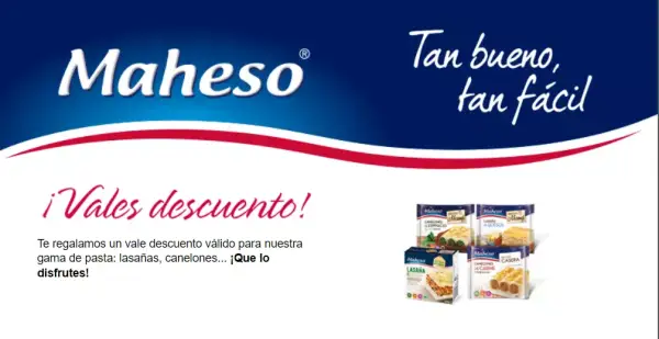 Vales descuento para Maheso Vales descuento para Maheso