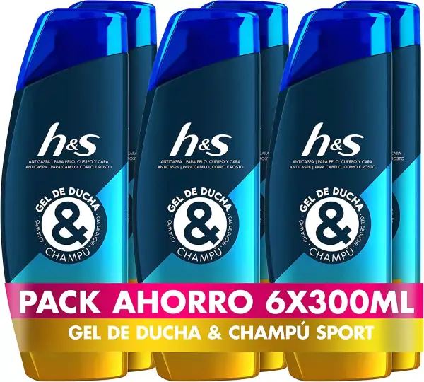6x300ML Champú Y Gel de ducha H&S 6x300ML Champú Y Gel de ducha H&S