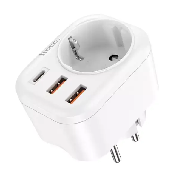 Adaptador de corriente con 3 puertos USB Hoco Adaptador de corriente con 3 puertos USB Hoco