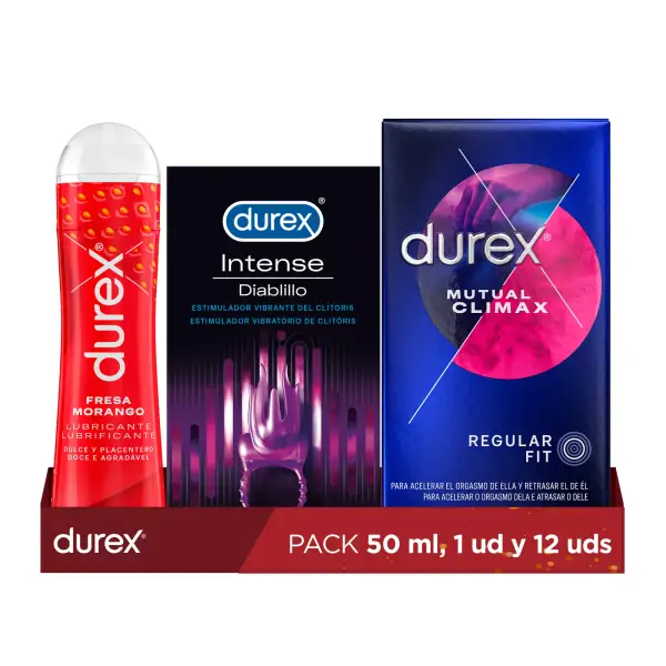 Pack Lubricante Sabor y Aroma Fresa + Anillo Vibrador Intense + Preservativos mutual clímax Pack Lubricante Sabor y Aroma Fresa + Anillo Vibrador Intense + Preservativos mutual clímax