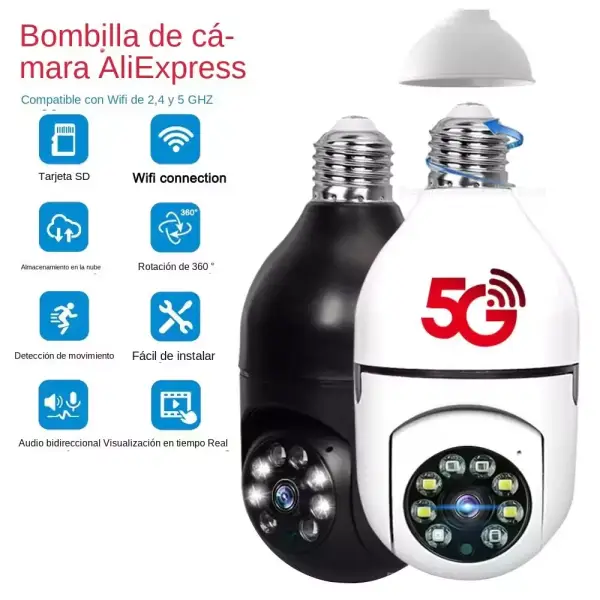 Cámara de vigilancia inalámbrica 5G con Wifi Cámara de vigilancia inalámbrica 5G con Wifi