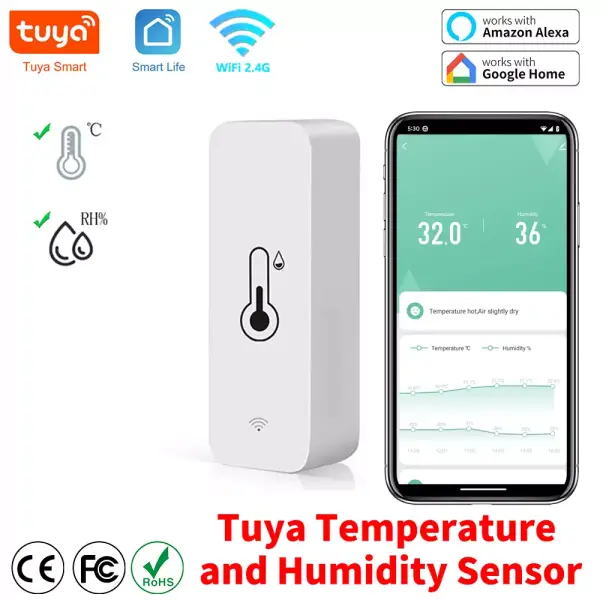 Tuya Sensor inteligente de temperatura y humedad Tuya Sensor inteligente de temperatura y humedad