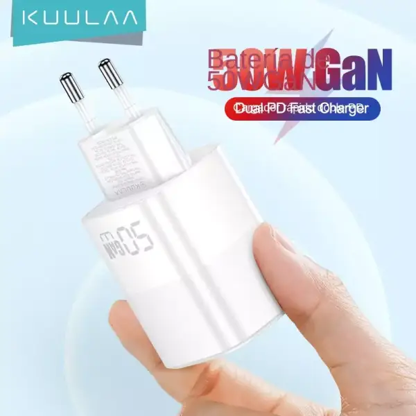 KUULAA Cargador Rápido GaN USB Tipo C 50W KUULAA Cargador Rápido GaN USB Tipo C 50W