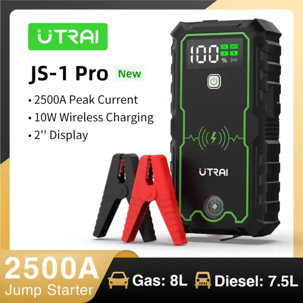 UTRAI arrancador portátil de batería de coche 12V, 2500A UTRAI arrancador portátil de batería de coche 12V, 2500A