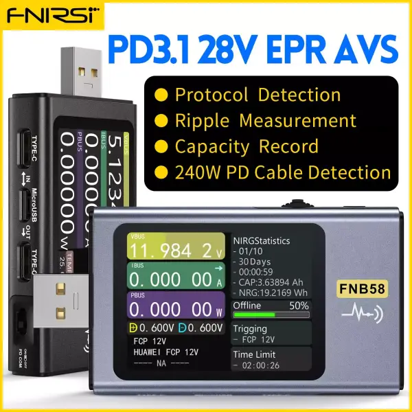 Probador USB de FNIRSI-FNB58 Probador USB de FNIRSI-FNB58