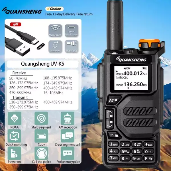 Walkie talkie Quansheng UV-K5 de banda dual Walkie talkie Quansheng UV-K5 de banda dual