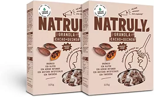 Pack 2x Granola BIO Natruly - Cacao, quinoa | 325g Pack 2x Granola BIO Natruly - Cacao, quinoa | 325g