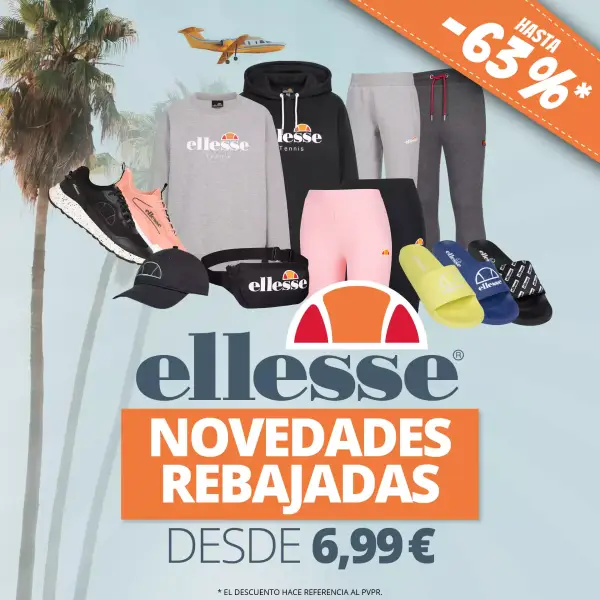 Hasta 63% de dto en Novedades Rebajadas de Ellesse en Deporte Outlet Hasta 63% de dto en Novedades Rebajadas de Ellesse en Deporte Outlet