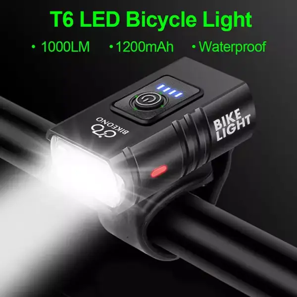 Faro de bicicleta T6 de 1000 lúmenes Faro de bicicleta T6 de 1000 lúmenes