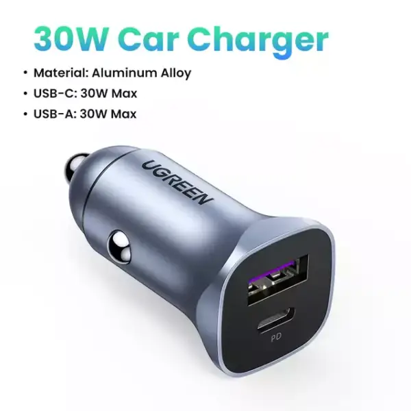 UGREEN cargador para coche 30W UGREEN cargador para coche 30W
