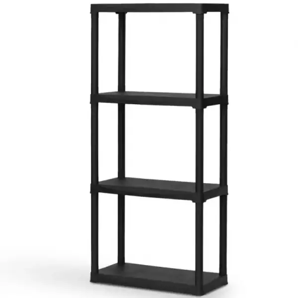 Estantería modular con 4 baldas de plástico 60x30x133 cm. Estantería modular con 4 baldas de plástico 60x30x133 cm.
