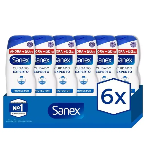 Pack 6 gel de ducha o baño Sanex BiomeProtect Dermo 250ml Pack 6 gel de ducha o baño Sanex BiomeProtect Dermo 250ml