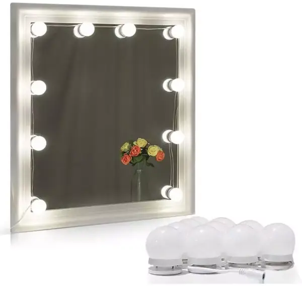 Espejo 10 bombillas LED USB Espejo 10 bombillas LED USB