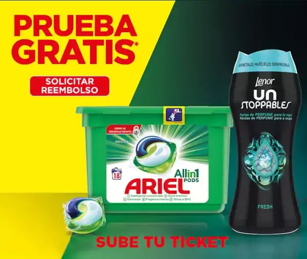 Prueba Ariel cápsulas y Lenor Prueba Ariel cápsulas y Lenor