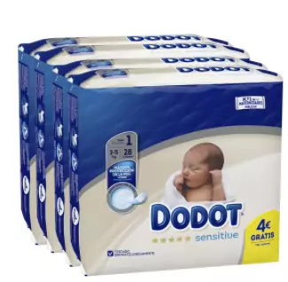 112 pañales Dodot sensitive talla 1 y 2 112 pañales Dodot sensitive talla 1 y 2