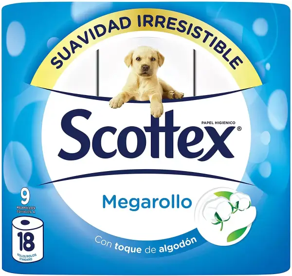 9 rollos Scottex Megarrollo 9 rollos Scottex Megarrollo