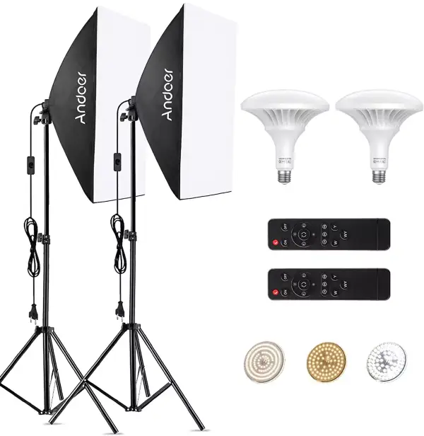 Set profesional de iluminación para estudio Set profesional de iluminación para estudio