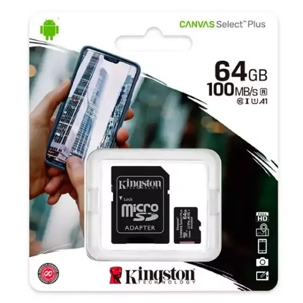 Tarjeta micro sd 64GB Kingston + adaptador Tarjeta micro sd 64GB Kingston + adaptador