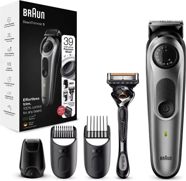 Braun Recortadora de Barba Braun BT5365 + Accesorios Braun Recortadora de Barba Braun BT5365 + Accesorios