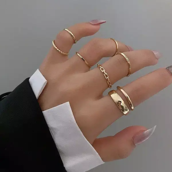 Conjunto de 7 anillos para mujer Conjunto de 7 anillos para mujer