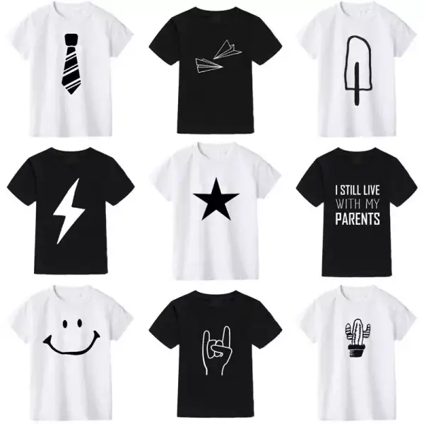 Camiseta de algodón para niño estampadas Camiseta de algodón para niño estampadas