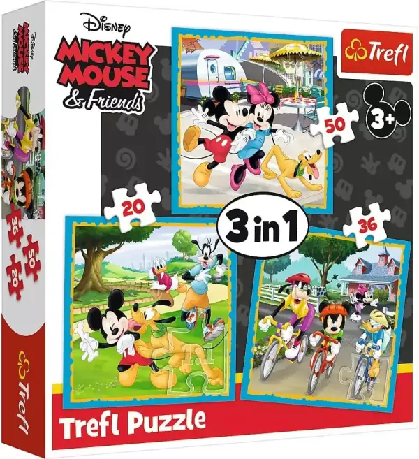 Puzle 3 en 1 modelo Minnie & Mickey Mouse Puzle 3 en 1 modelo Minnie & Mickey Mouse