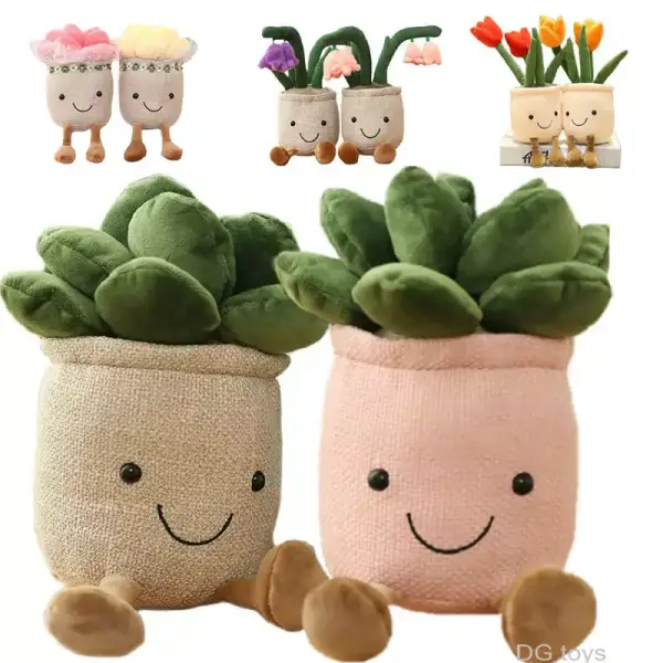 Peluches decorativos en forma de planta Peluches decorativos en forma de planta