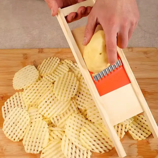 Rebanador de patatas forma de malla Rebanador de patatas forma de malla