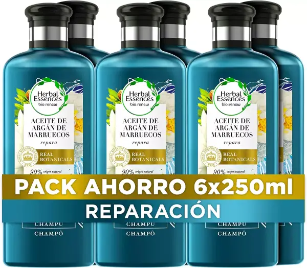 6x250ml Champú Herbal Essences bio:renew reparador 6x250ml Champú Herbal Essences bio:renew reparador