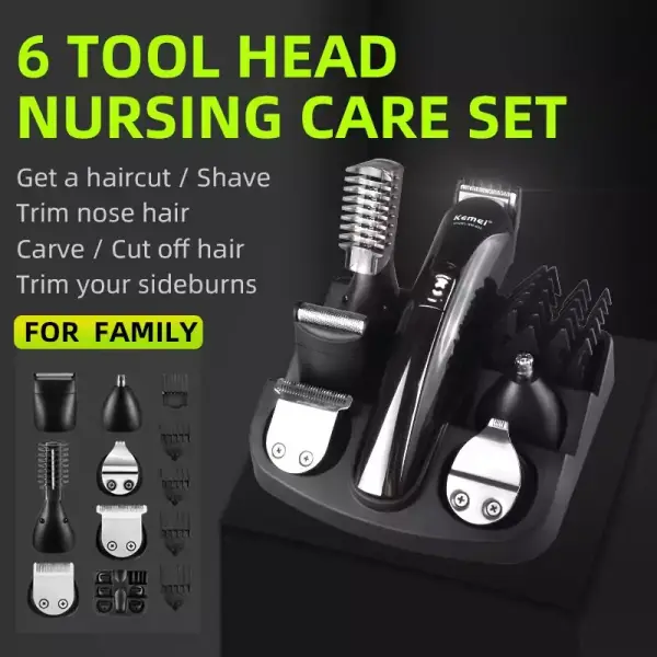 Cortadora de pelo recargable 6 en 1 para hombre Cortadora de pelo recargable 6 en 1 para hombre