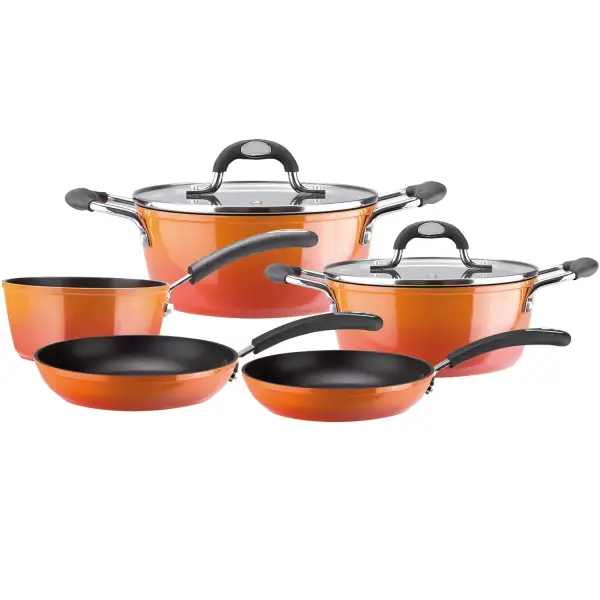 Batería de cocina de 7 piezas antiadherente 2 capas Batería de cocina de 7 piezas antiadherente 2 capas