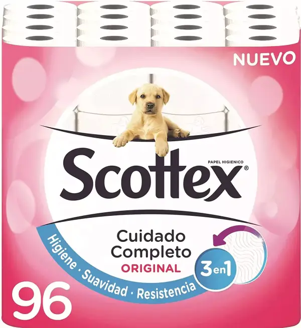 96 Rollos de papel higiénico Scottex Original 96 Rollos de papel higiénico Scottex Original