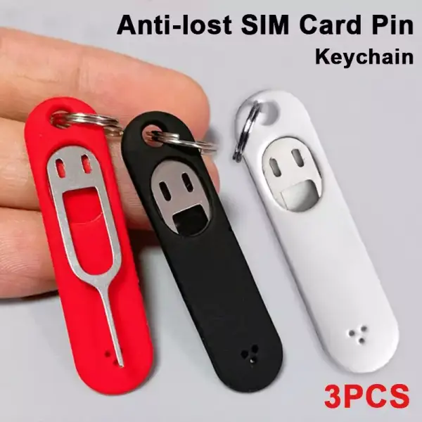 Pack 3 llaveros con clip para extraer SIM Pack 3 llaveros con clip para extraer SIM