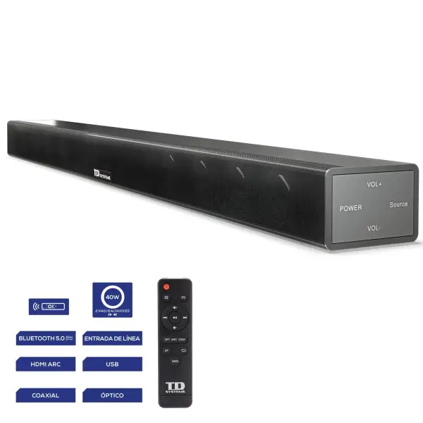 Barra de sonido bluetooth TD Systems 40W Barra de sonido bluetooth TD Systems 40W